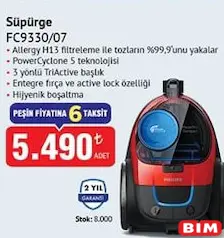 PHİLİPS SÜPÜRGE FC9330/07 fiyat ve kampanya bilgisi